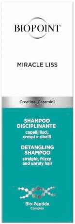 Biopoint Miracle Liss Shampooing Lisse 72h Action Nettoyant Délicate pour Cheveux Fragiles, Restaure l'équilibre des Che